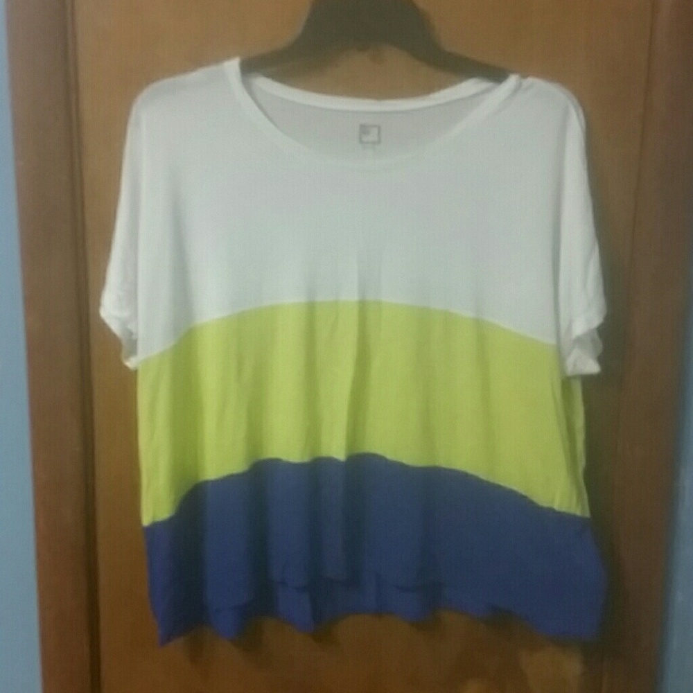Sheer t-shirt, tri-colored